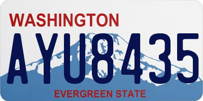 WA license plate AYU8435