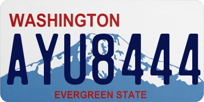 WA license plate AYU8444