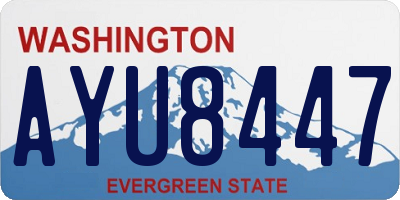 WA license plate AYU8447