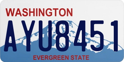 WA license plate AYU8451
