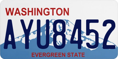 WA license plate AYU8452