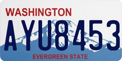 WA license plate AYU8453