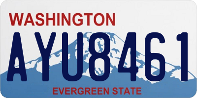 WA license plate AYU8461