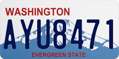 WA license plate AYU8471