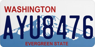 WA license plate AYU8476