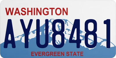 WA license plate AYU8481