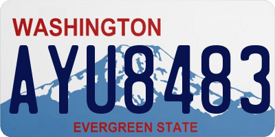 WA license plate AYU8483