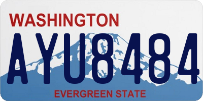 WA license plate AYU8484