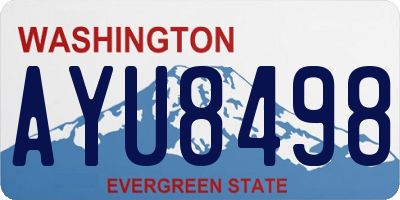 WA license plate AYU8498