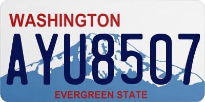 WA license plate AYU8507