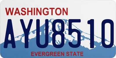 WA license plate AYU8510
