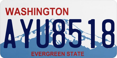 WA license plate AYU8518