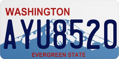 WA license plate AYU8520