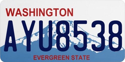 WA license plate AYU8538