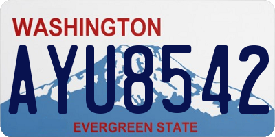 WA license plate AYU8542