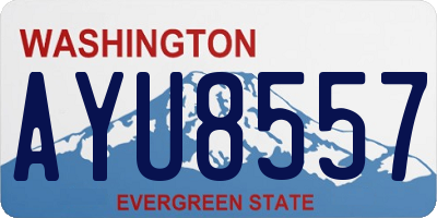 WA license plate AYU8557