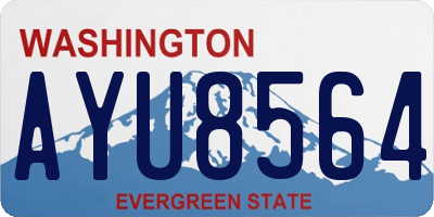 WA license plate AYU8564