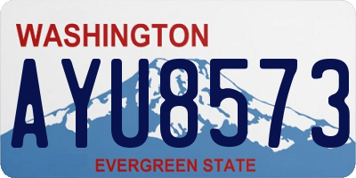 WA license plate AYU8573