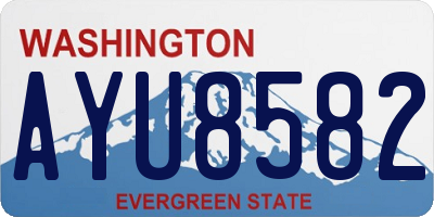 WA license plate AYU8582
