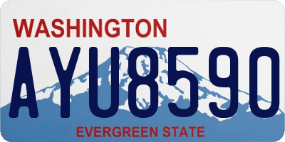 WA license plate AYU8590