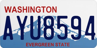 WA license plate AYU8594