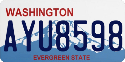WA license plate AYU8598