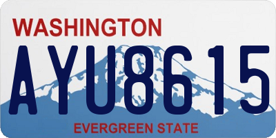 WA license plate AYU8615