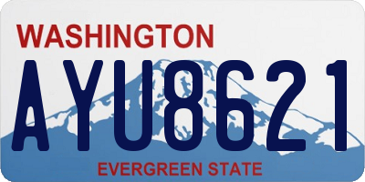 WA license plate AYU8621
