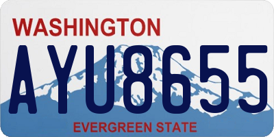 WA license plate AYU8655