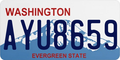 WA license plate AYU8659