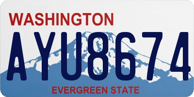 WA license plate AYU8674
