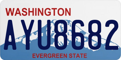 WA license plate AYU8682