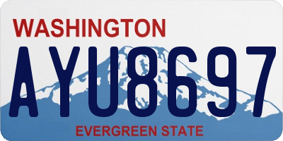 WA license plate AYU8697