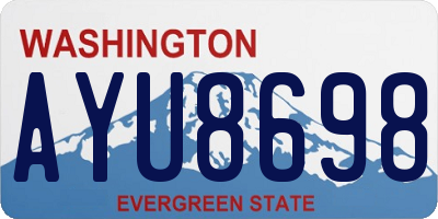 WA license plate AYU8698