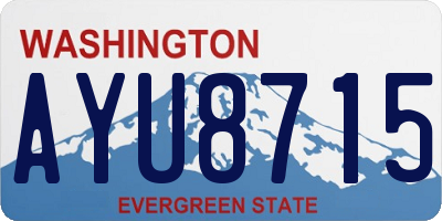 WA license plate AYU8715