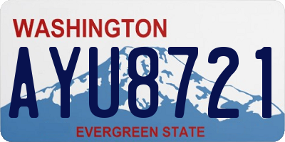 WA license plate AYU8721