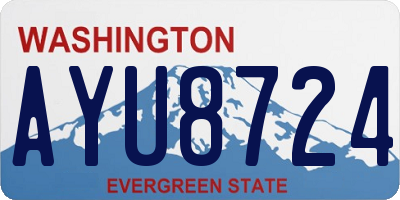 WA license plate AYU8724