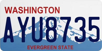 WA license plate AYU8735