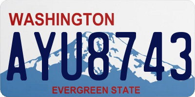 WA license plate AYU8743