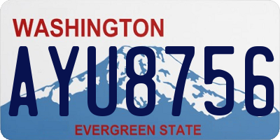 WA license plate AYU8756