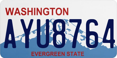 WA license plate AYU8764