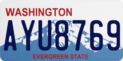 WA license plate AYU8769