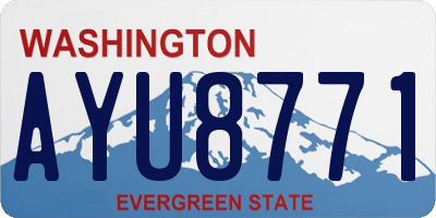 WA license plate AYU8771