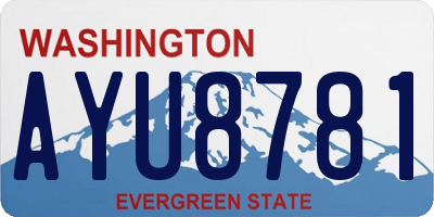 WA license plate AYU8781