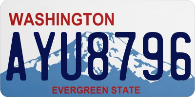 WA license plate AYU8796