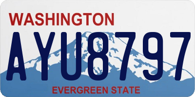 WA license plate AYU8797