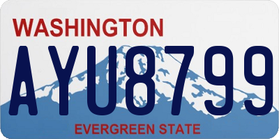 WA license plate AYU8799