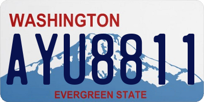WA license plate AYU8811