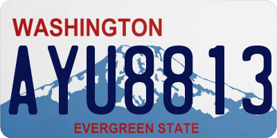 WA license plate AYU8813