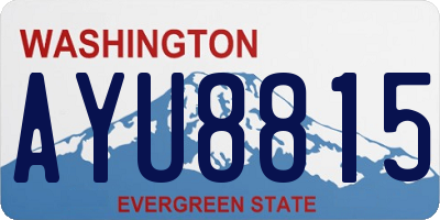 WA license plate AYU8815